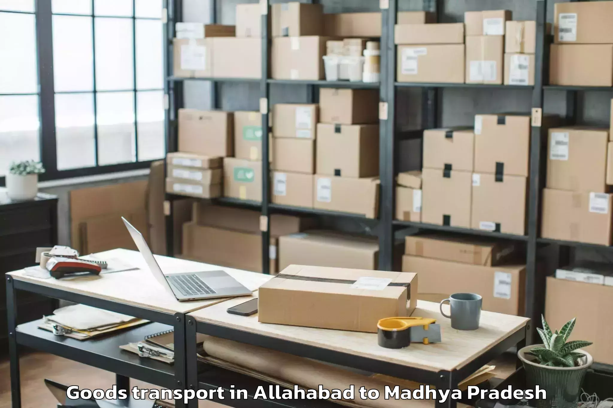 Easy Allahabad to Barnagar Pt Goods Transport Booking